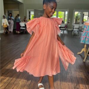 Adorable Pink Ruffled Kids Dress
